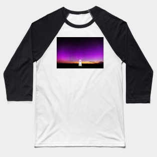 Northern Lights over Wales Baseball T-Shirt